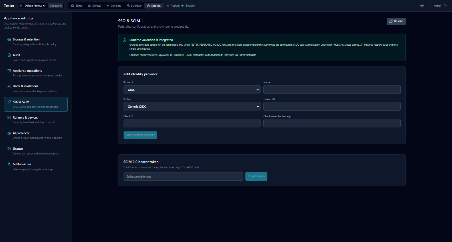 SSO and SCIM configuration with OIDC and SAML providers